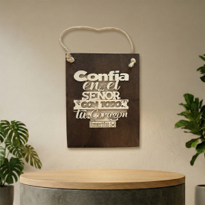Cuadro Madera Confia en el Señor